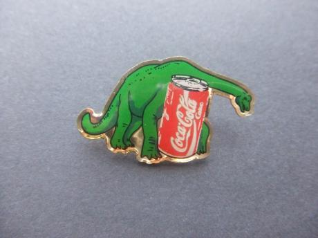 Coca Cola Dinosaurus groen met blikje cola